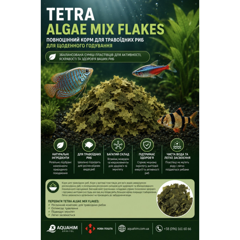 Корм Tetra Algae Mix Flakes