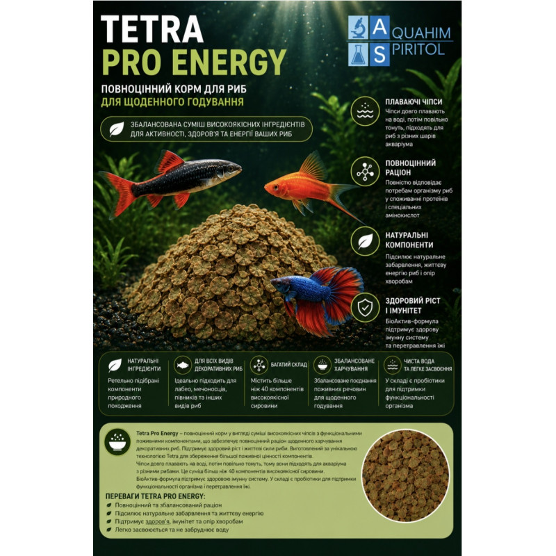 Корм Tetra Pro Energy, 100 грам